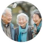 地域住民の笑顔